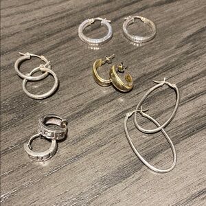Sterling Silver & Gold Vermeil Hoop Earrings Collection!!